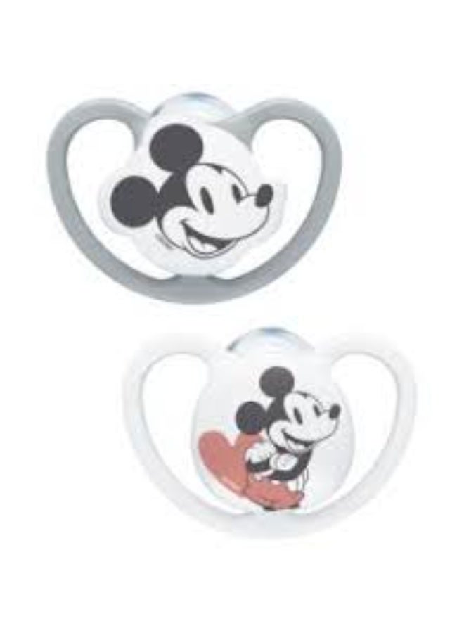 Nuk baby pacifier mickey heart 0-6 month 2 piece