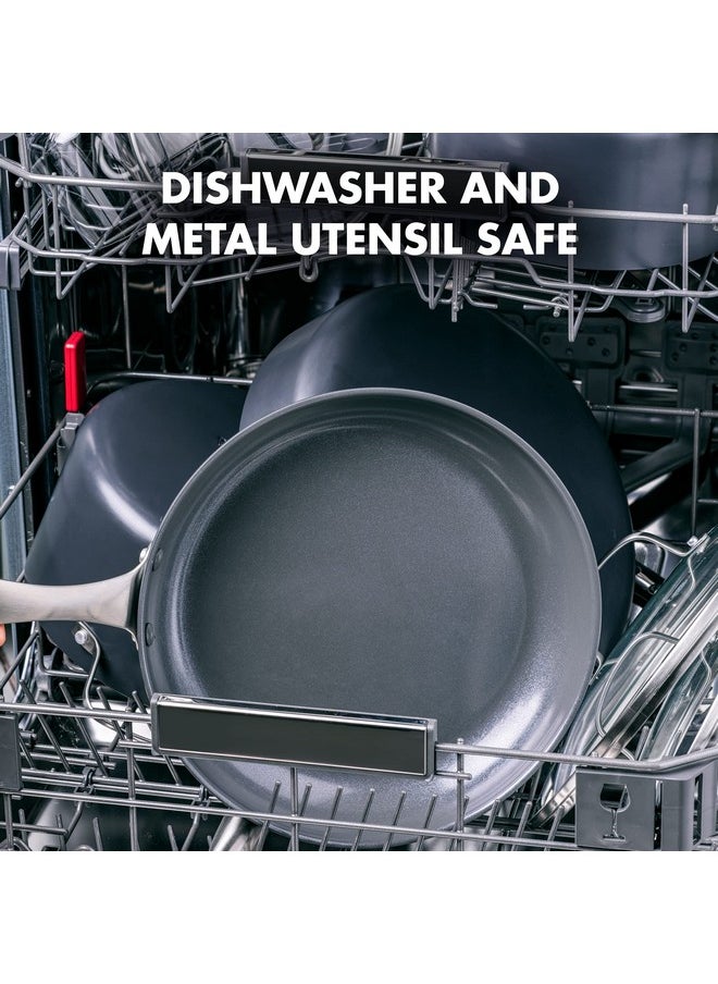 Greenpan GreenPan Canterbury 5QT Sauté Pan with Lid, Hard Anodized Healthy Ceramic Nonstick, Non-Toxic PFAS & PFOA-Free, Stainless Steel Handle, Metal Utensil Safe, Dishwasher Safe, Oven Safe, Black  - Image 4