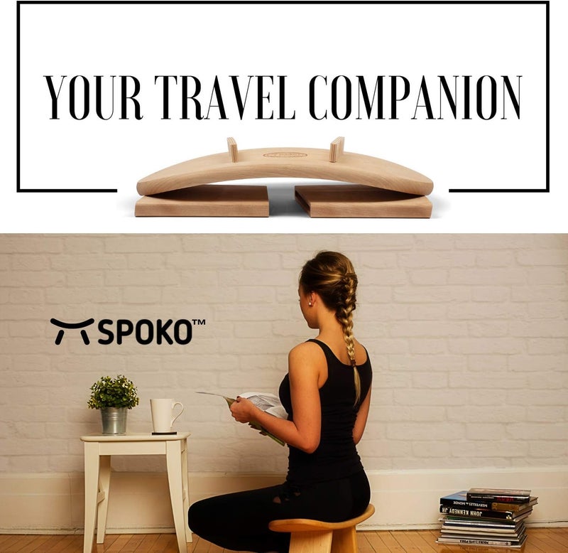 SPOKO Meditation Bench Chair, Travel Version, The Original Posture Certified Wood Kneeling Stool, Best Ergonomic Wooden Chair, Perfect Seat for Yoga, Prayer, Seiza - Image 5