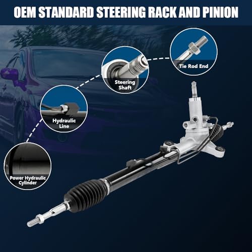 LONGKEES Power Steering Rack and Pinion Assembly FIT 2006–2011 Honda Civic 1.8L FA1 – Hydraulic Type w/Inner Tie Rods – Replace OE# 53601-SNA-A52 26-2718 53601-SNA-A04 - Image 2