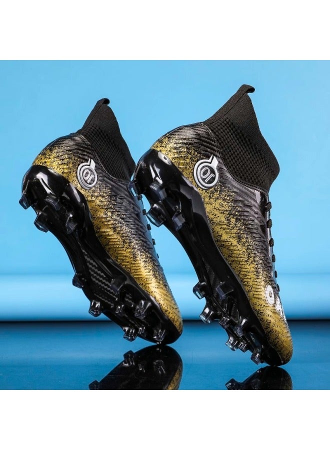 Black Gold long Nail Style Hydrogen Cloud Joint Chelsea Football Shoes Boys Autumn Primary School Junior High School Training Shoes