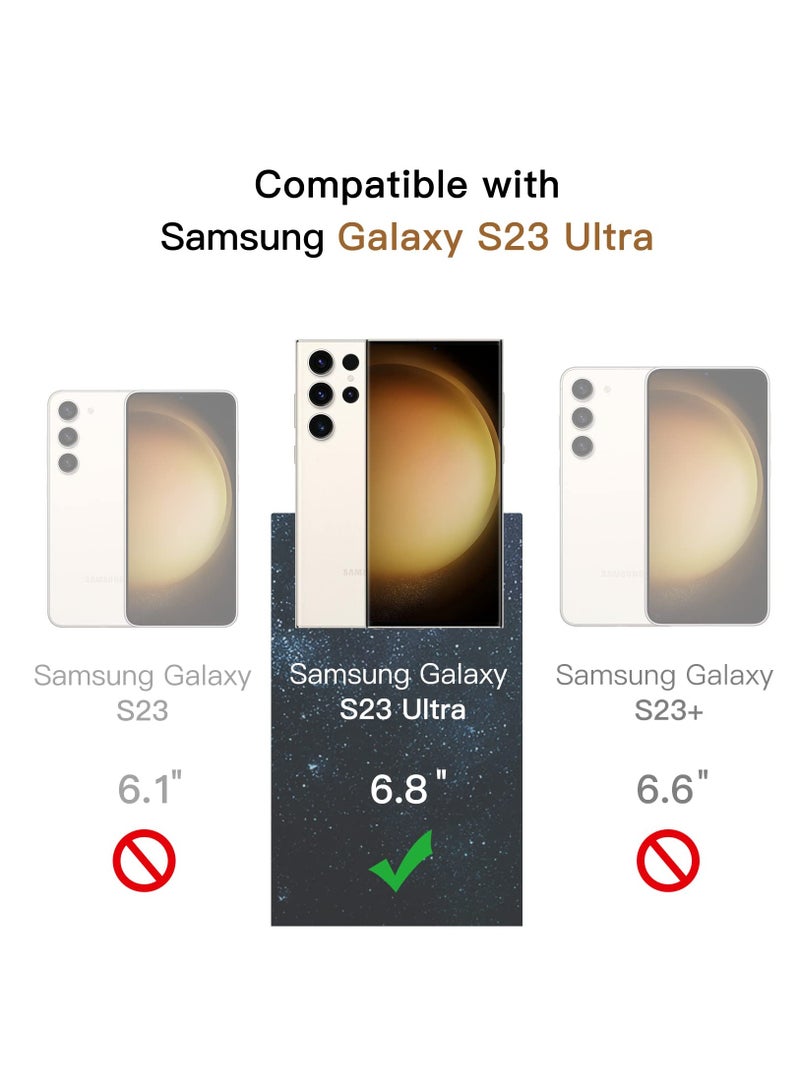 جي تيك واقي شاشة للخصوصية لهاتف Samsung Galaxy S23 Ultra 5g 6.8 بوصة مع واقي عدسة الكاميرا المضاد للتجسس المرن من مادة TPU وفتح بصمة الإصبع متوافق مع عبوتين لكل منهما - Image 2