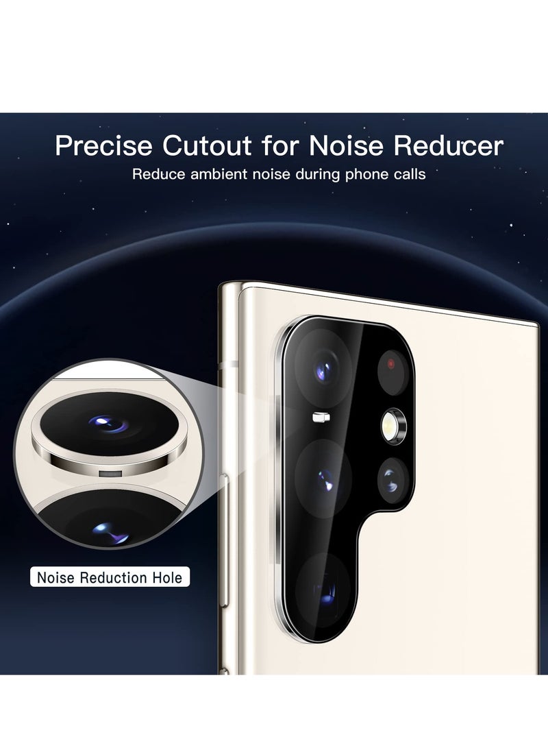 جي تيك واقي شاشة للخصوصية لهاتف Samsung Galaxy S23 Ultra 5g 6.8 بوصة مع واقي عدسة الكاميرا المضاد للتجسس المرن من مادة TPU وفتح بصمة الإصبع متوافق مع عبوتين لكل منهما - Image 4