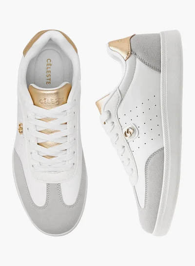 Celeste Women's Logo Detail Sneakers with Lace-Up Closure