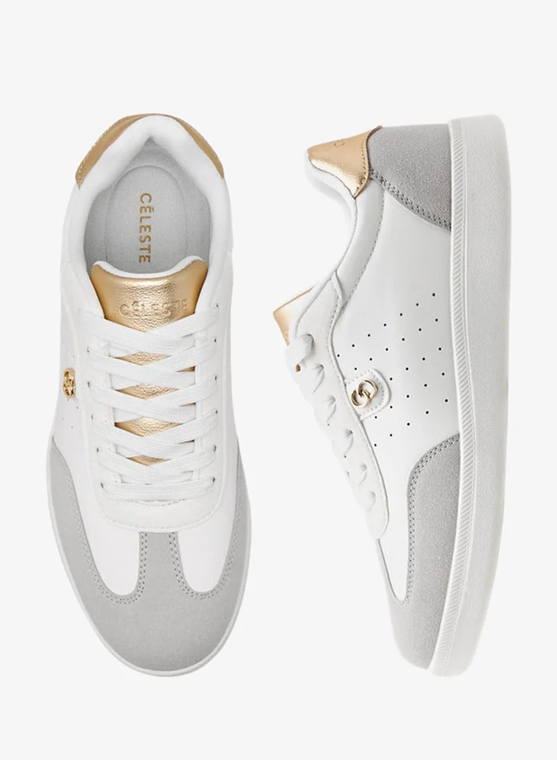 Celeste Women's Logo Detail Sneakers with Lace-Up Closure