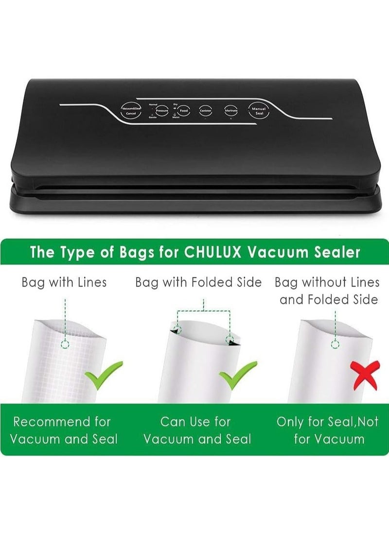 Vacuum Sealer Machine,Dry Moist Food Preservation Sealer with Touch Screen,Built-in Bag Cutter,For Sous vide Starter Kit included Bags and Hose
