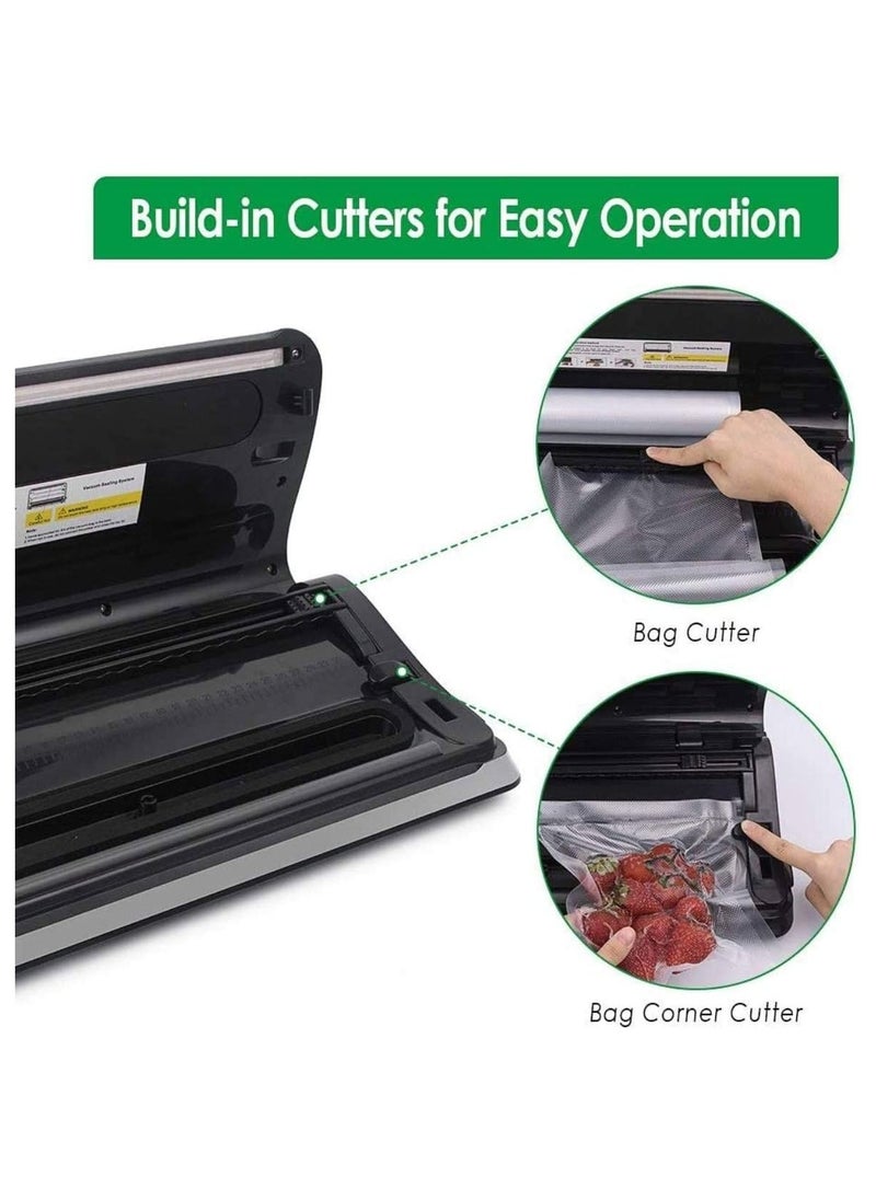 Vacuum Sealer Machine,Dry Moist Food Preservation Sealer with Touch Screen,Built-in Bag Cutter,For Sous vide Starter Kit included Bags and Hose