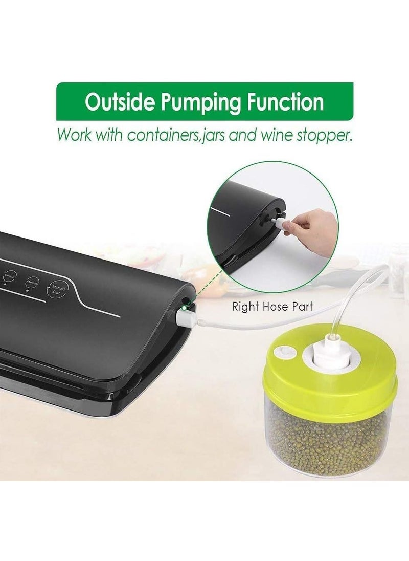 Vacuum Sealer Machine,Dry Moist Food Preservation Sealer with Touch Screen,Built-in Bag Cutter,For Sous vide Starter Kit included Bags and Hose