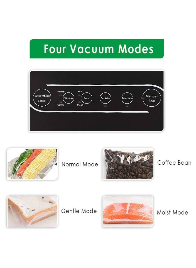 Vacuum Sealer Machine,Dry Moist Food Preservation Sealer with Touch Screen,Built-in Bag Cutter,For Sous vide Starter Kit included Bags and Hose