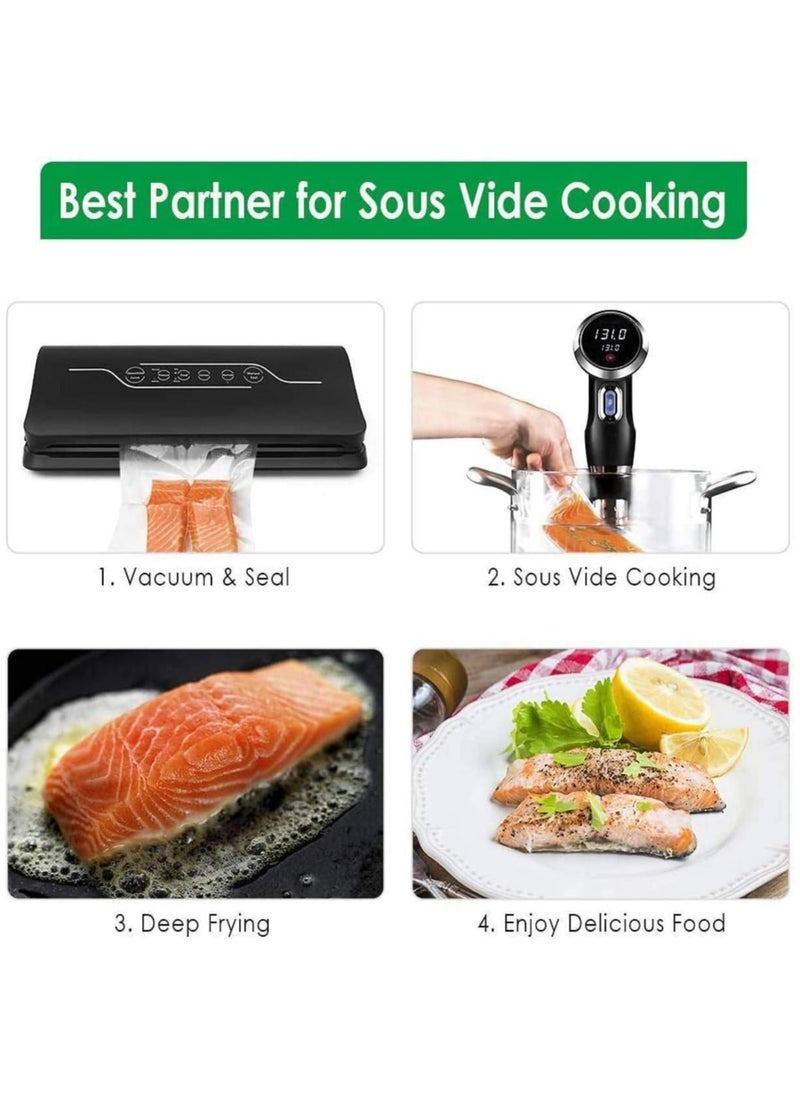 Vacuum Sealer Machine,Dry Moist Food Preservation Sealer with Touch Screen,Built-in Bag Cutter,For Sous vide Starter Kit included Bags and Hose