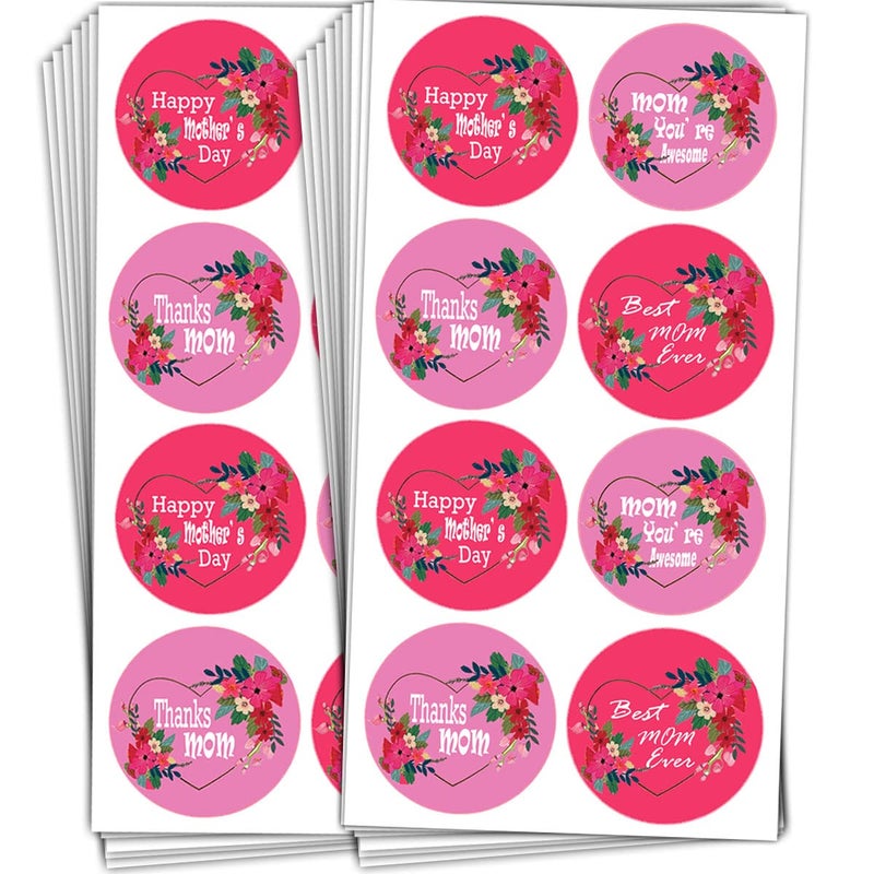Remarkable Happy MotherDay Labels Stickers2 Inch Best Mom Ever with Flowers Heart Gift Tag Wrap Stickers for Envelope Seals Card Boxes Party Favor PresentsThanks Mom Stickers 252 Pcs