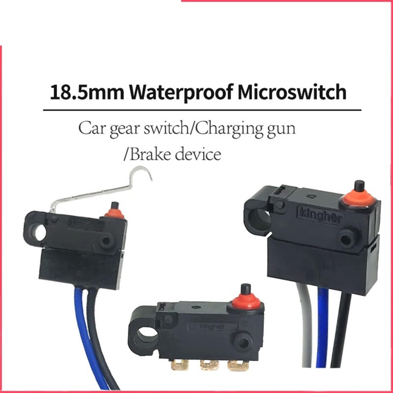 IP67 مقاوم للماء مفتاح صغير 3 دبوس رافعة زر مطاطي قفل إلكتروني D2HW DW 14 7mm 3A لون رمادي - Image 3
