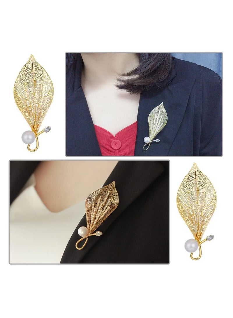 Flower Lady Brooch Pin Calla Lily Brooch Pins Elegant Pearl For Women Fashion Christmas Gift Women's Decorative Dress Accessory Fashion Costume