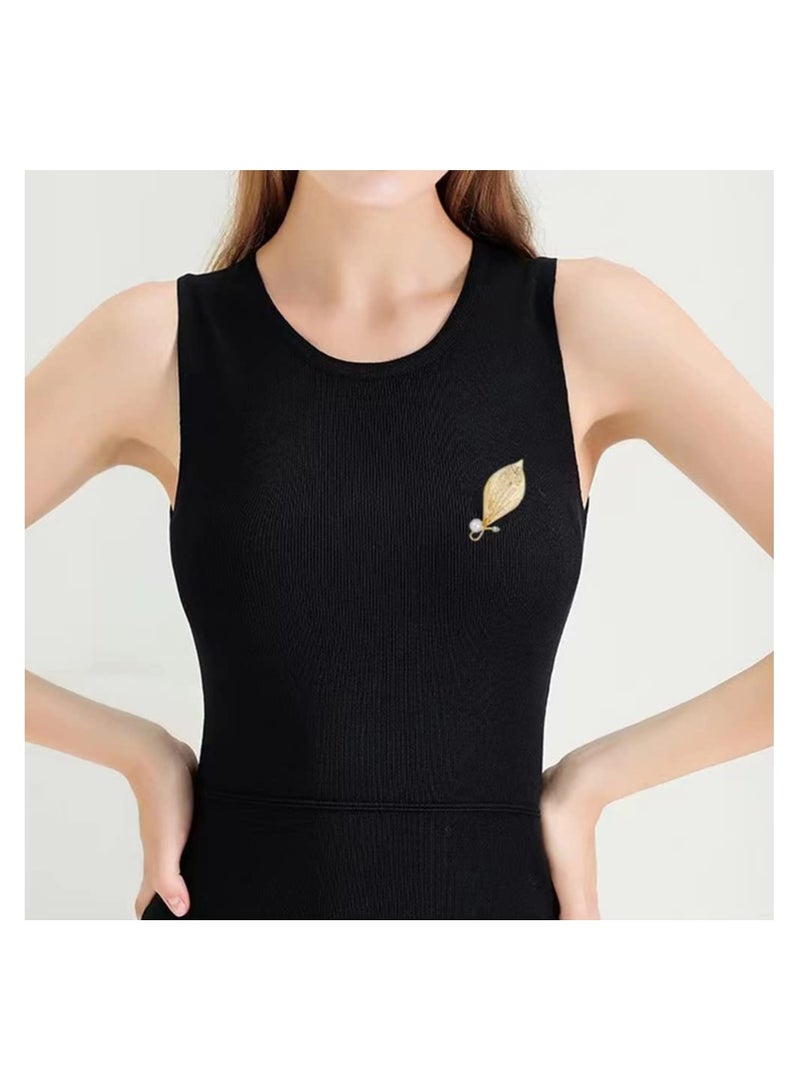 Flower Lady Brooch Pin Calla Lily Brooch Pins Elegant Pearl For Women Fashion Christmas Gift Women's Decorative Dress Accessory Fashion Costume