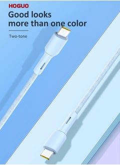 HOGUO 1 Meter USB Type-C Cable Output 5A Data Sync Quick Charging Blue  - Image 2