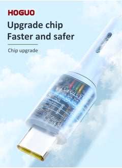 HOGUO 1 Meter USB Type-C Cable Output 5A Data Sync Quick Charging Blue  - Image 4