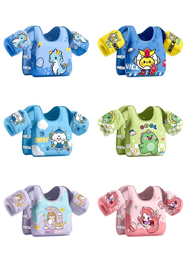 Swim Arm Band for Kids, Toddler Swim Vest Cute Cartoon Swimming Wings Pool Floats Sleeve 2-7 years old baby learning swimming equipment Children Water Sports Learning Swim Vest (Mecha Chicken) - Image 2