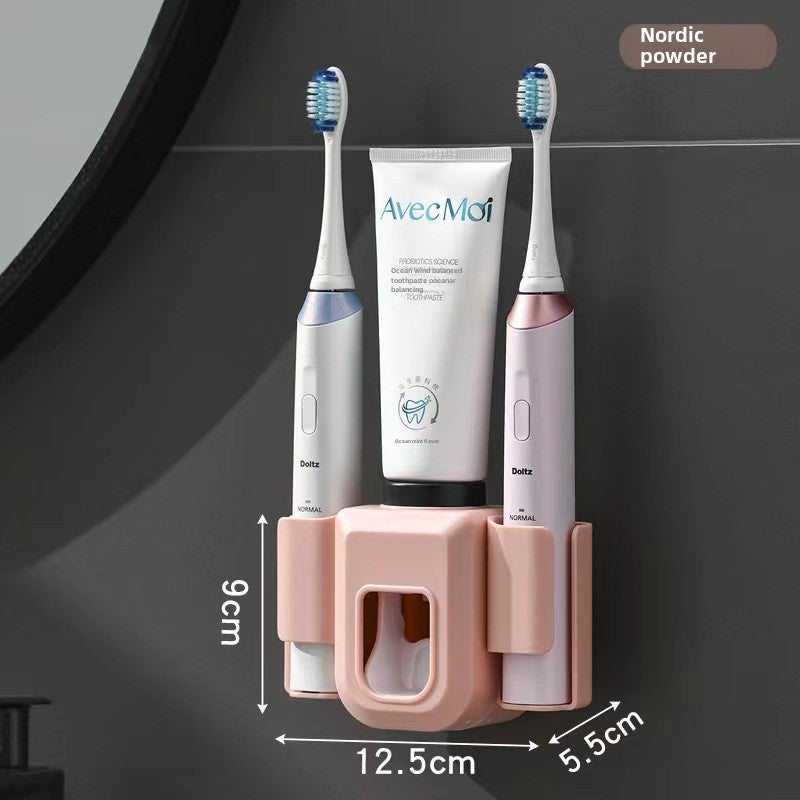 Automatic Toothpaste Dispenser Wall-Mount Set 7015 [Pink]] 