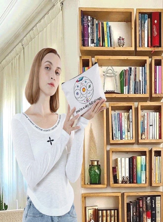 LEVLO Music Band Cosmetic Make Up Bag Star Moon Sun Lover Gift You'Re a Sky Full Of Stars Make Up Zipper Bag(You'Re a Sky Full Of Stars) - Image 5