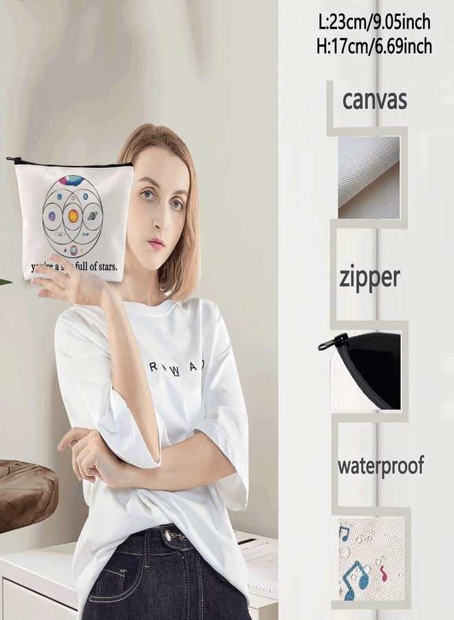 LEVLO Music Band Cosmetic Make Up Bag Star Moon Sun Lover Gift You'Re a Sky Full Of Stars Make Up Zipper Bag(You'Re a Sky Full Of Stars) - Image 3