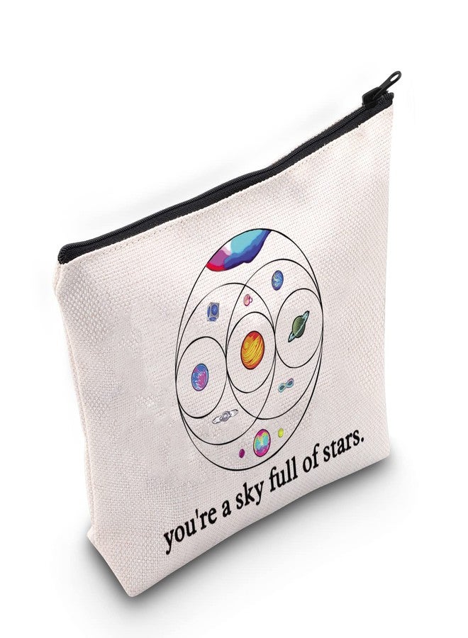 LEVLO Music Band Cosmetic Make Up Bag Star Moon Sun Lover Gift You'Re a Sky Full Of Stars Make Up Zipper Bag(You'Re a Sky Full Of Stars) - Image 1