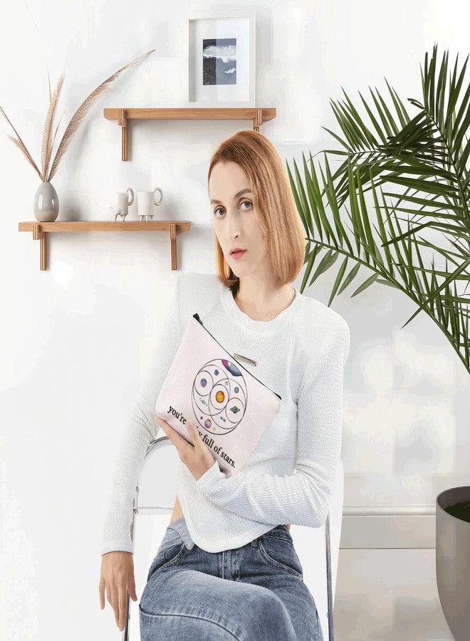 LEVLO Music Band Cosmetic Make Up Bag Star Moon Sun Lover Gift You'Re a Sky Full Of Stars Make Up Zipper Bag(You'Re a Sky Full Of Stars) - Image 4