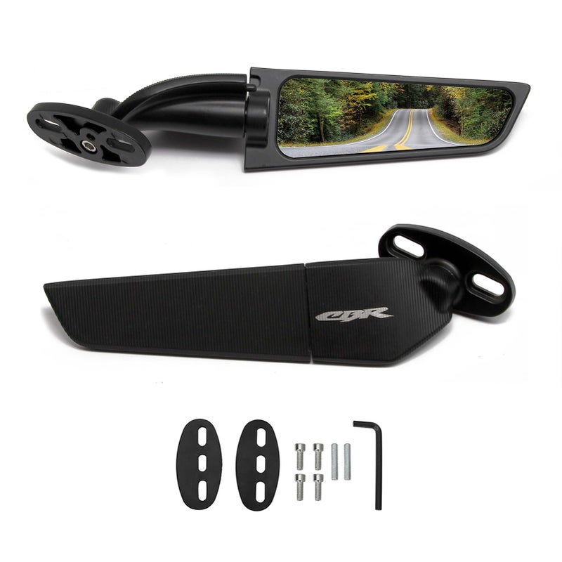 GYMARK Motorcycle Rear View Mirror Wing Rearview Side Mirror Adjustable 360 Rotating Mirrors for Honda CBR 1000RR 600RR 650R 500R 400R 250RR - Image 3