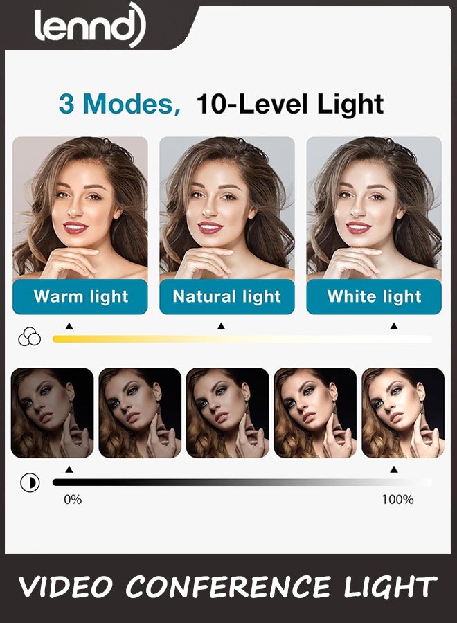 LENND Video Conference Light, On-Camera Video Lights for Monitor Desk LED Streaming Lighting with Remote and Touch Control Selfie Zoom Lighting for Computer Webcam Laptop Podcast, Recording - Image 2
