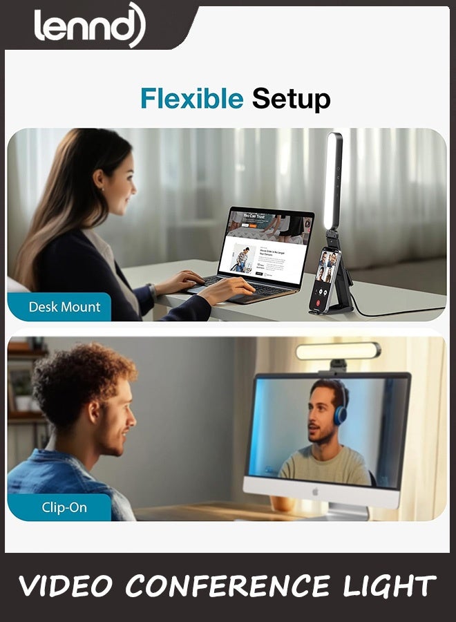 LENND Video Conference Light, On-Camera Video Lights for Monitor Desk LED Streaming Lighting with Remote and Touch Control Selfie Zoom Lighting for Computer Webcam Laptop Podcast, Recording - Image 5