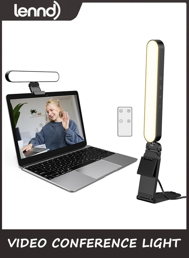 LENND Video Conference Light, On-Camera Video Lights for Monitor Desk LED Streaming Lighting with Remote and Touch Control Selfie Zoom Lighting for Computer Webcam Laptop Podcast, Recording - Image 1