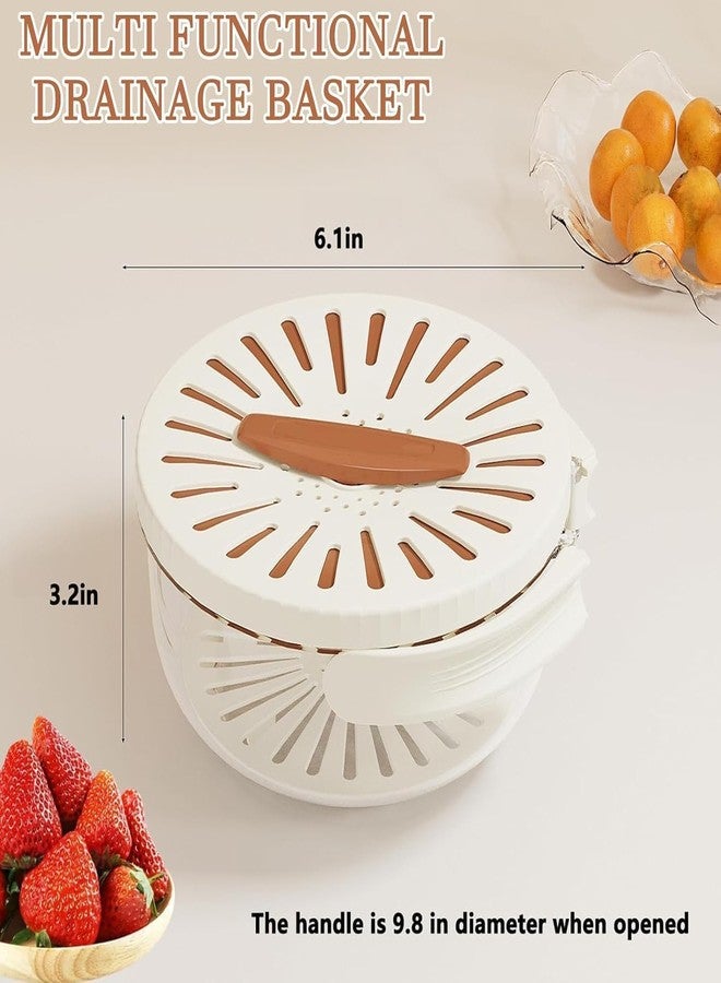 SQLemo 2-in-1 Fruit Draining Basket with Lid & Handle – Multifunctional Portable Wash and Storage Container for Fridge, Kitchen & Outdoor Picnic Use - Image 4