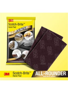 3M Scotch Brite All Rounder Hand Pad, 9"X6", Pack Of 10, Surface Preperation, Cleaning, Deburring, Blending  - Image 3