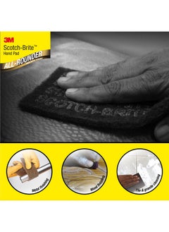 3M Scotch Brite All Rounder Hand Pad, 9"X6", Pack Of 10, Surface Preperation, Cleaning, Deburring, Blending  - Image 5