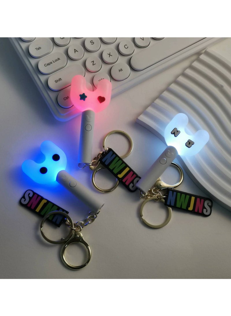 NIBEMINENT سلسلة مفاتيح Kpop Newjeans Glowstick Light Mini Stick Light Pendant  - Image 2