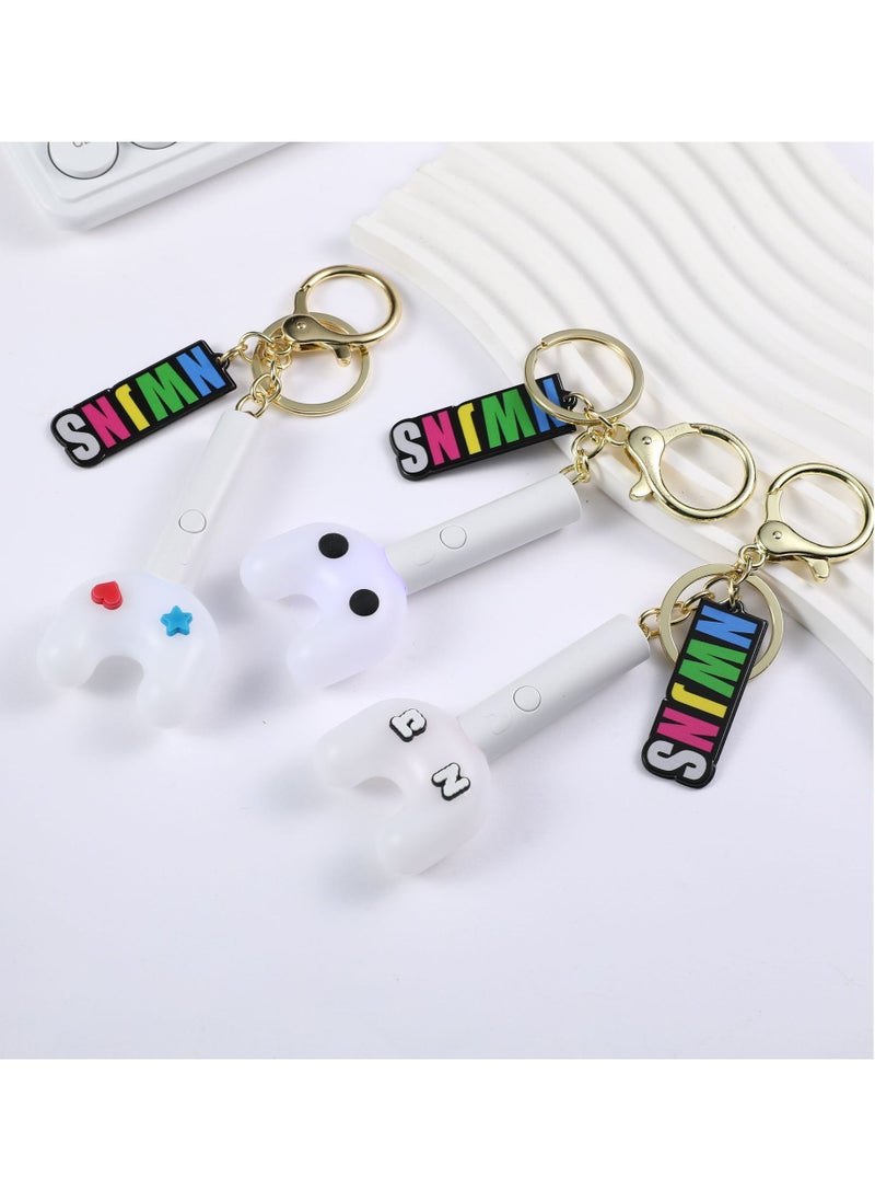 NIBEMINENT سلسلة مفاتيح Kpop Newjeans Glowstick Light Mini Stick Light Pendant  - Image 3
