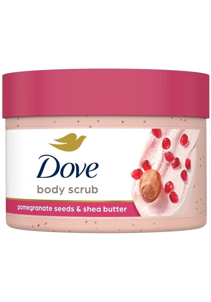 Dove Body Polish Exfoliating Scrub Moisturizing Shea Butter And Pomegranate Seeds Nourishes Conditions Soft Skin Sulphate Free 298g - Image 1