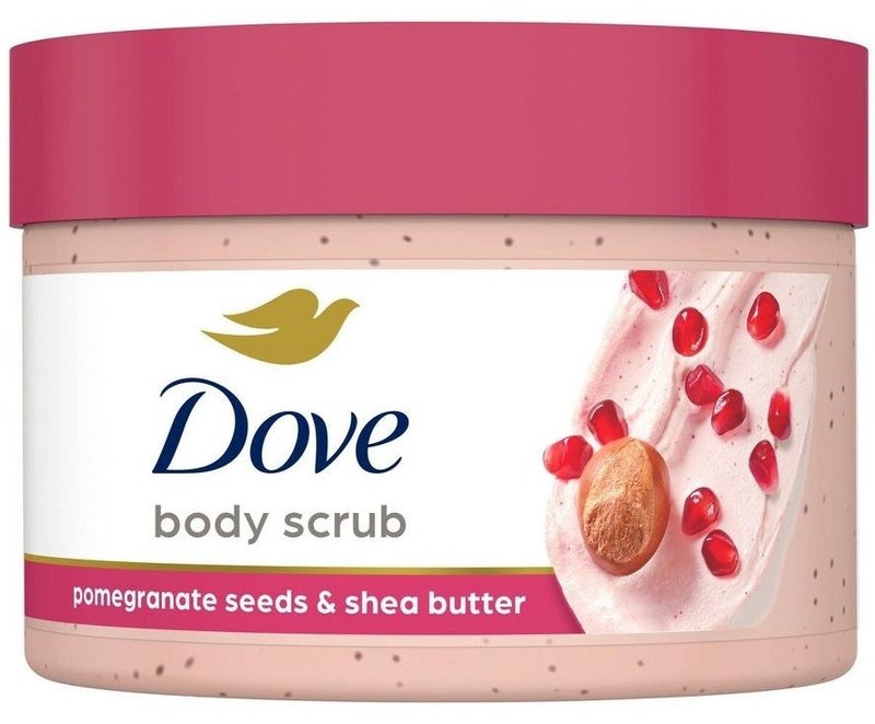 دوف مقشر الجسم مقشر ومرطب زبدة الشيا وبذور الرمان يغذي البشرة الناعمة خالي من الكبريتات 298 جرام - Image 1