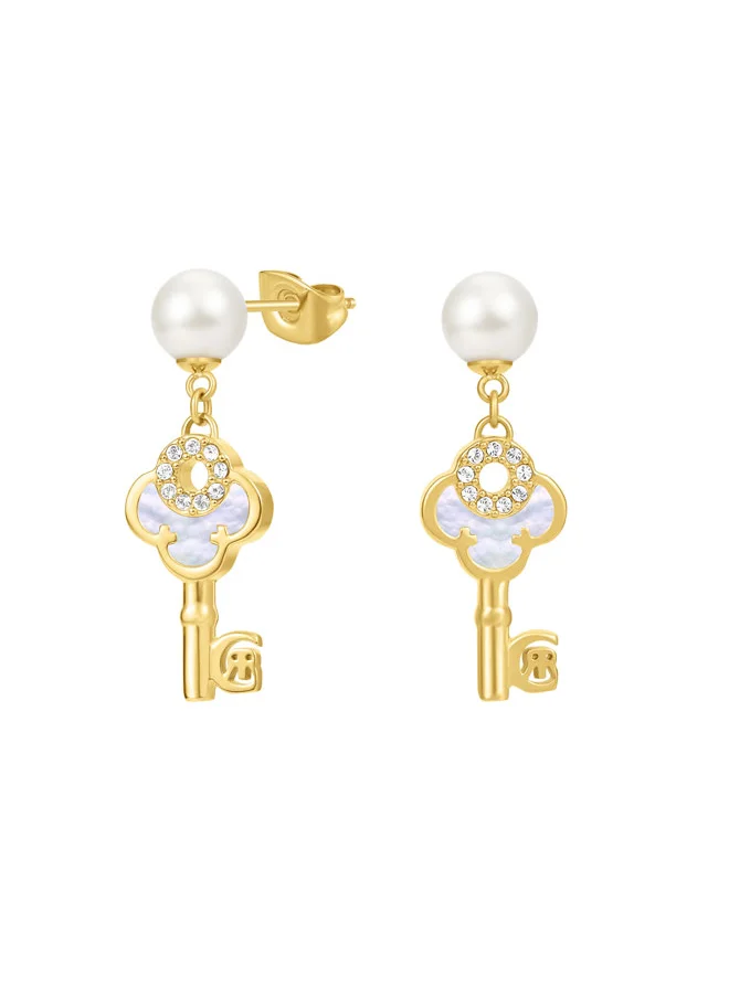 شيروتي 1881 Gabriella Gold Plated Earrings with Crystals