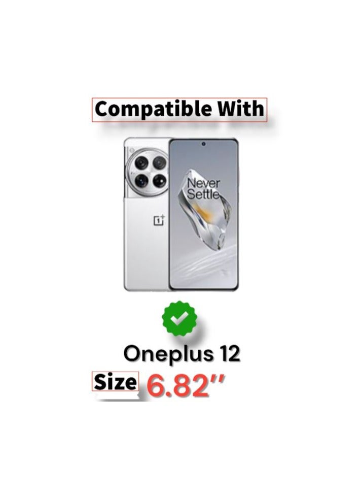 For Oneplus 12 Shockproof Silicone Back Defender Cover , Defender Corners and Semi Transparent Back Compatible With Oneplus 12 (6.82') (Clear)