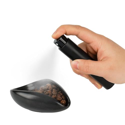 watchget Coffee Bean Dosing Cup  RDT Spray Bottle Kit for Espresso Bar Static Reduction Ceramic Single Dose Tray for BrewingTea Barista Accessories Set Black