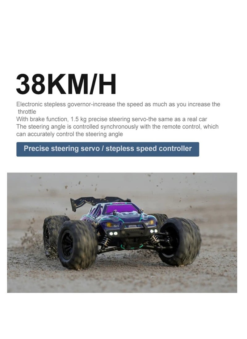 Generic - SCY 16101 1/16 2.4G 4WD 35km/h RC Car Model Full Proportional Control Big Foot Off Road Truck RTR Vehicle Toys - Blue - Image 1