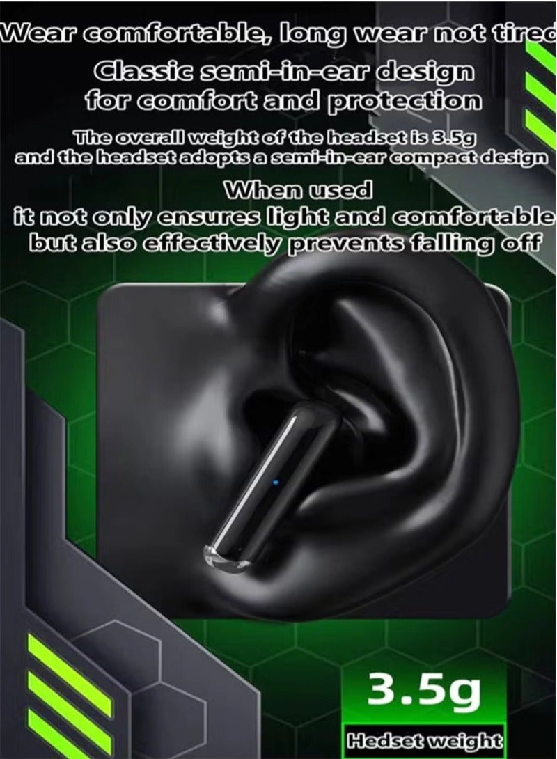 TWS Mecha-Style Bluetooth Gaming Earbuds with Microphone, ANC Noise Cancelling, Low Latency, Waterproof Dual Drivers, Ideal for Sports Enthusiasts,Blue - Image 4