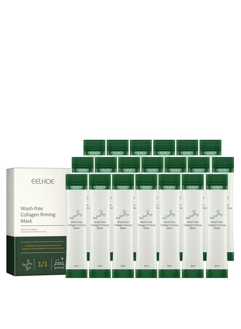 EELHOE 20 Pack Korean Collagen Firming Sleeping Mask - Wash-Free, Skin Brightening, Moisturizing Face Care, Rich in Vitamin C & Hyaluronic Acid, Suitable for All Skin Types - Image 1