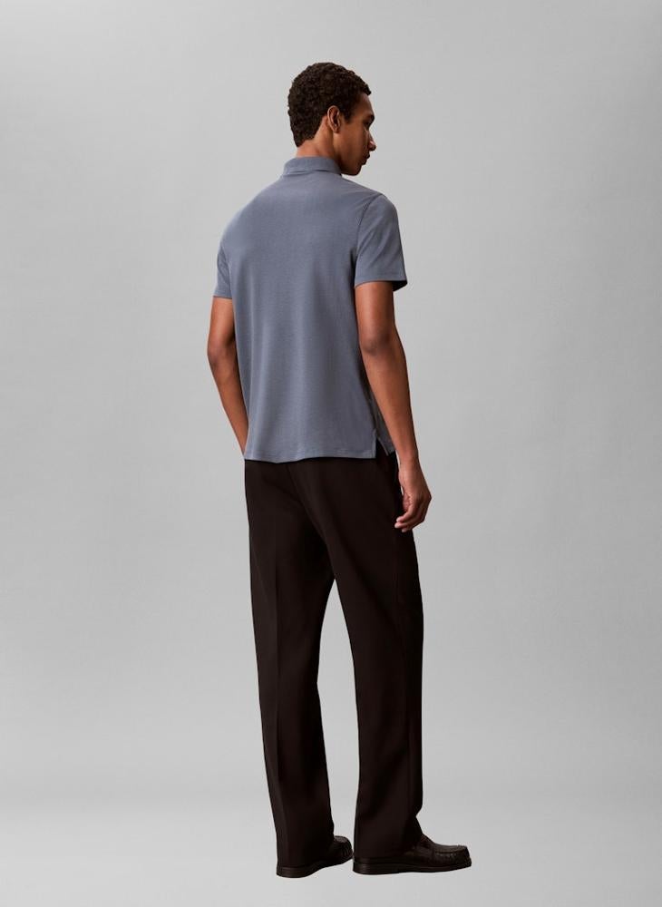 CALVIN KLEIN Slim Cotton Badge Polo Shirt - Image 2