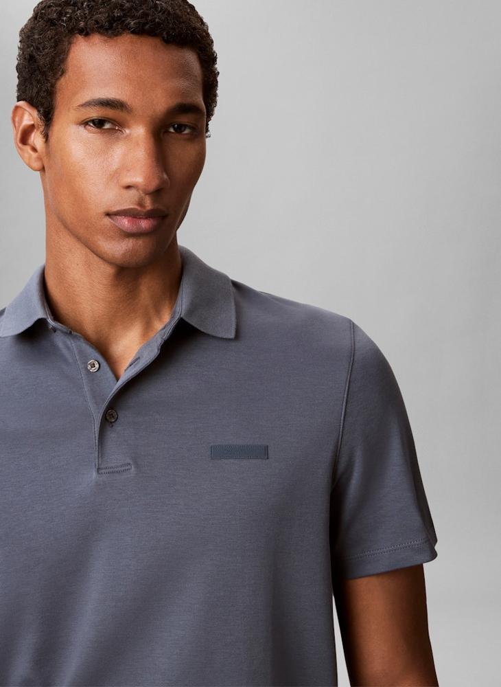 CALVIN KLEIN Slim Cotton Badge Polo Shirt - Image 4