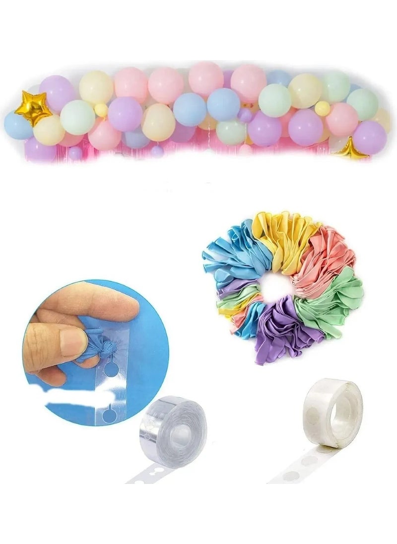 Bkmc Party - Age Foil Character Unicorn Themed Happy Birthday Macaron Balloon Birthday Party Celebration Set - Image 1