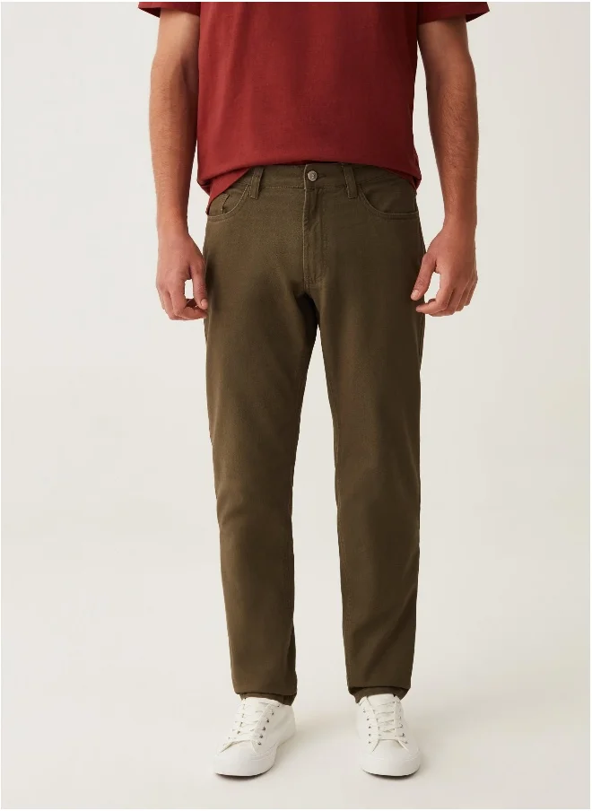 او في اس Regular-fit trousers with five pockets