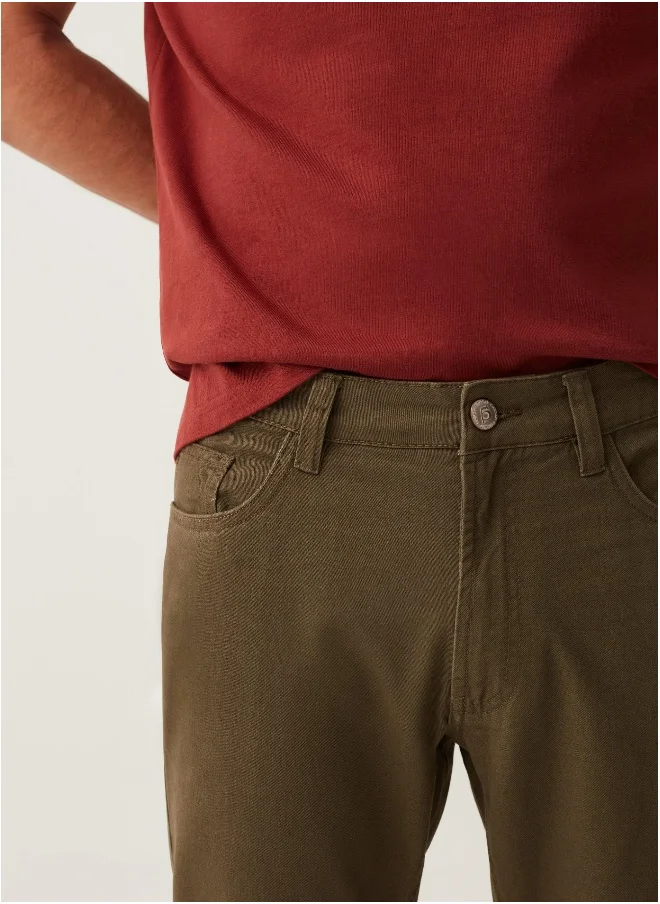 او في اس Regular-fit trousers with five pockets
