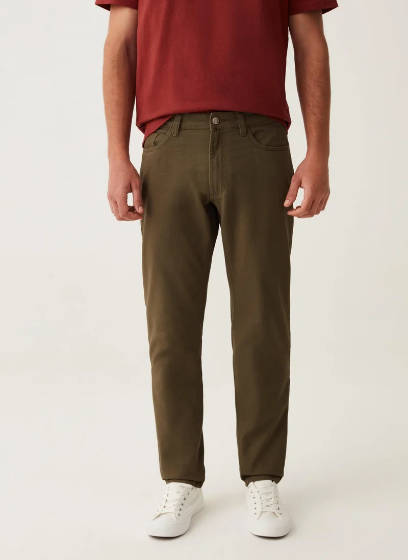 او في اس Regular-fit trousers with five pockets