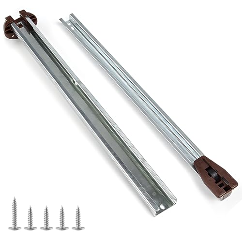 Kwarbeobo Drawer Slides Center Track for Kenlin Rite-Trak II Rails Kit, 16 Inch Drawer Metal Slides with Stop & Roller, Replacement for Dresser Nightstand Wardrobe Cabinet Drawer Tracks and Rails Kits (1 Pack) - Image 1